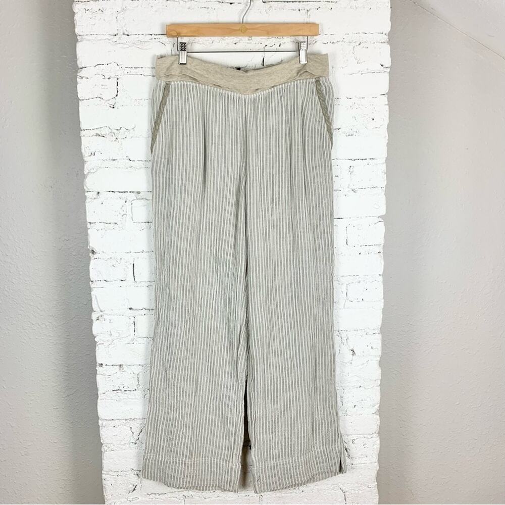 Anthropologie Lilka Striped Foldover Wide Leg Medium